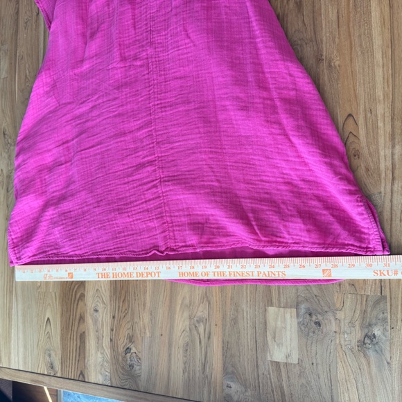 Old Navy Dress Women’s XL Pink Crinkle Gauze Mini Swing Dress - Picture 5 of 8
